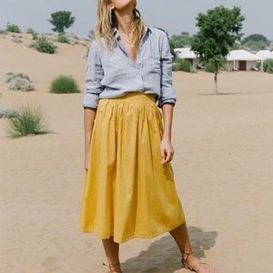 Madewell side button midi skirt